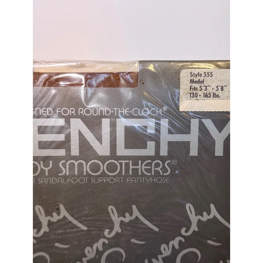 Givenchy Body Smoothers Support Pantyhose Style 555 Sheer Sandalfoot Brown Model